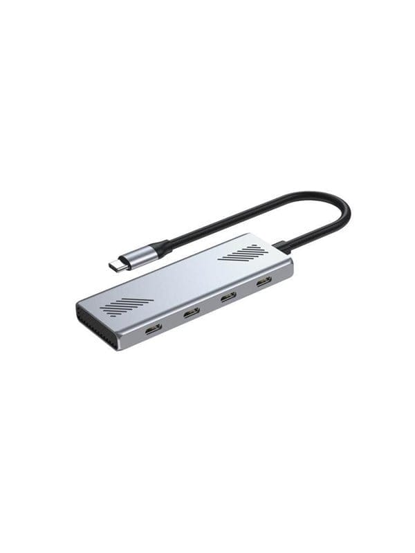 Gembird 4-port USB-C 3.2 (Gen 2) Type-C hub USB-Hubs - USB 3.2 - 4 - Grau