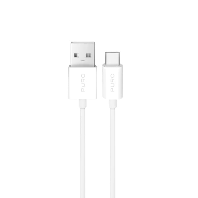 Puro 10W TPE USB-A cable - USB-C 2m - white
