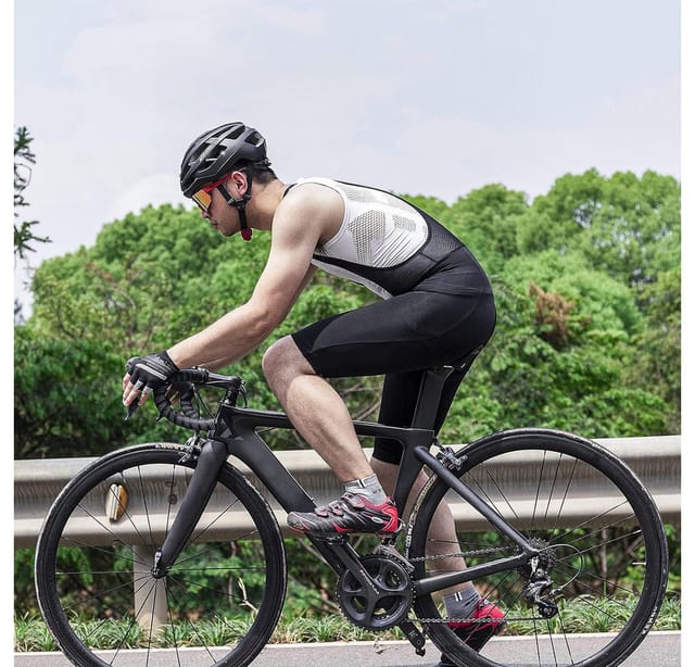 Rockbros RK2002L short bib shorts with L insert - black