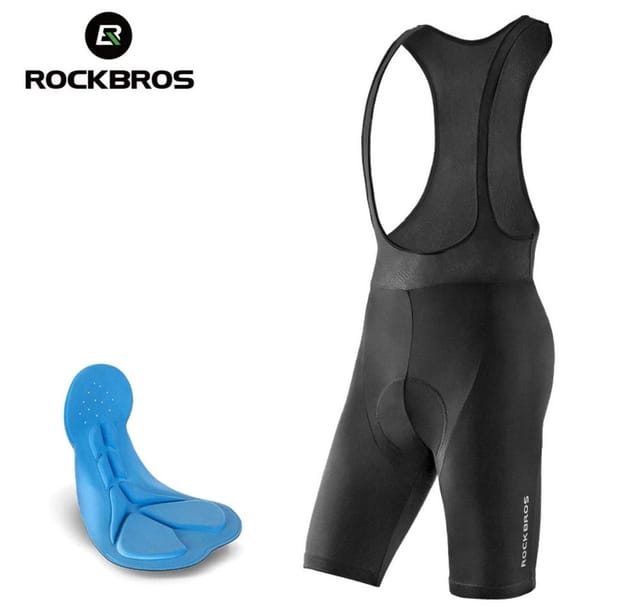 Rockbros RK2002XL bib shorts with XL pad - black