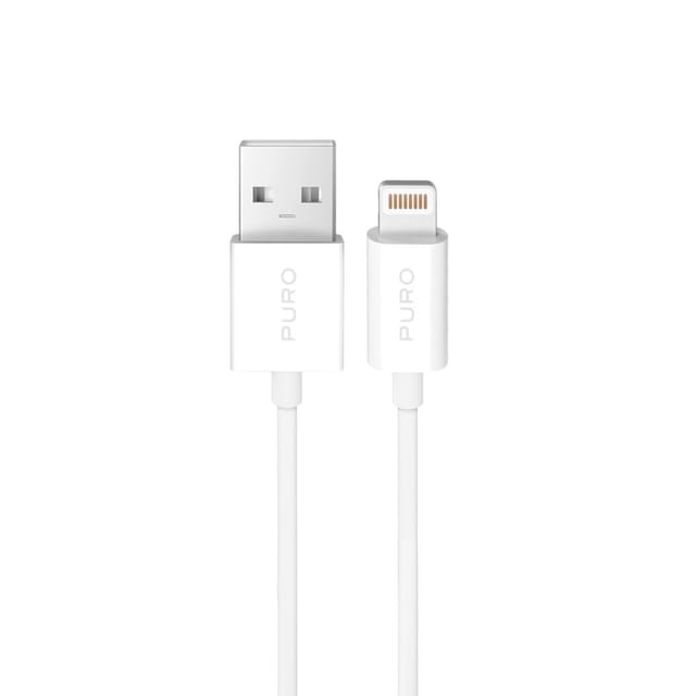 Puro TPE 12W USB-A - Lightning 2m - White
