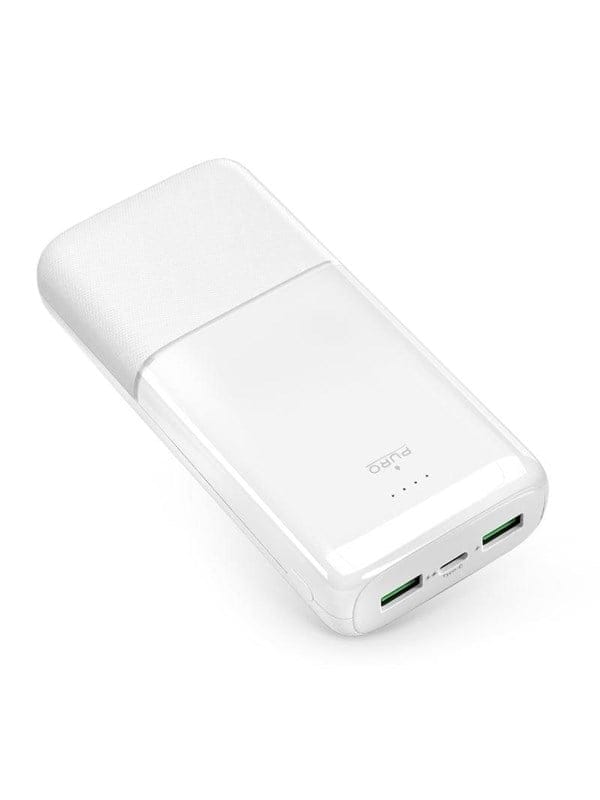 Puro Powerbank DAILY 20 PLUS 20000mAh 2x USB-A / 1x USB-C 22.5W PD AFC - white Powerbank (Akku) - Weiß - 20000 mAh