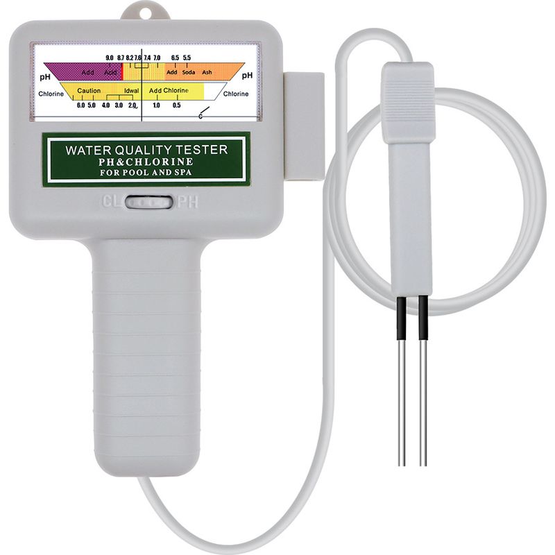 Ph- Und Chlortester – Tragbares Wasserqualitätsmessgerät, Geeignet Für Schwimmbäder, Trinkwasser, Whirlpools Und Aquarien