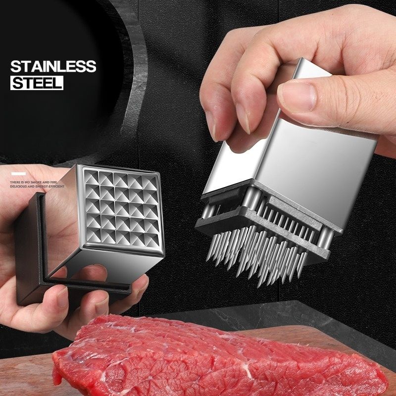 Doppelseitiger Fleischklopfer, Robustes Werkzeug Zum Zartmachen Von Fleisch, Edelstahl, Küchenutensil, Vielseitiges Küchenaccessoire