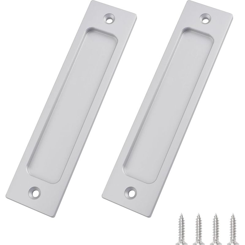 Rechteckiger, Flächenbündiger Schiebetürgriff, Set Mit 2 150 Mm Flächenbündigen Schranktürgriffen Inklusive Befestigungsschrauben.