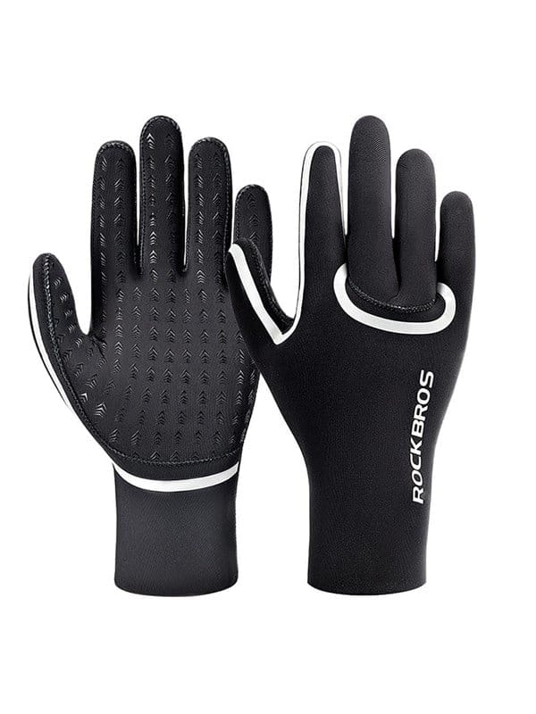 Rockbros full waterproof cycling gloves size: S/M - black