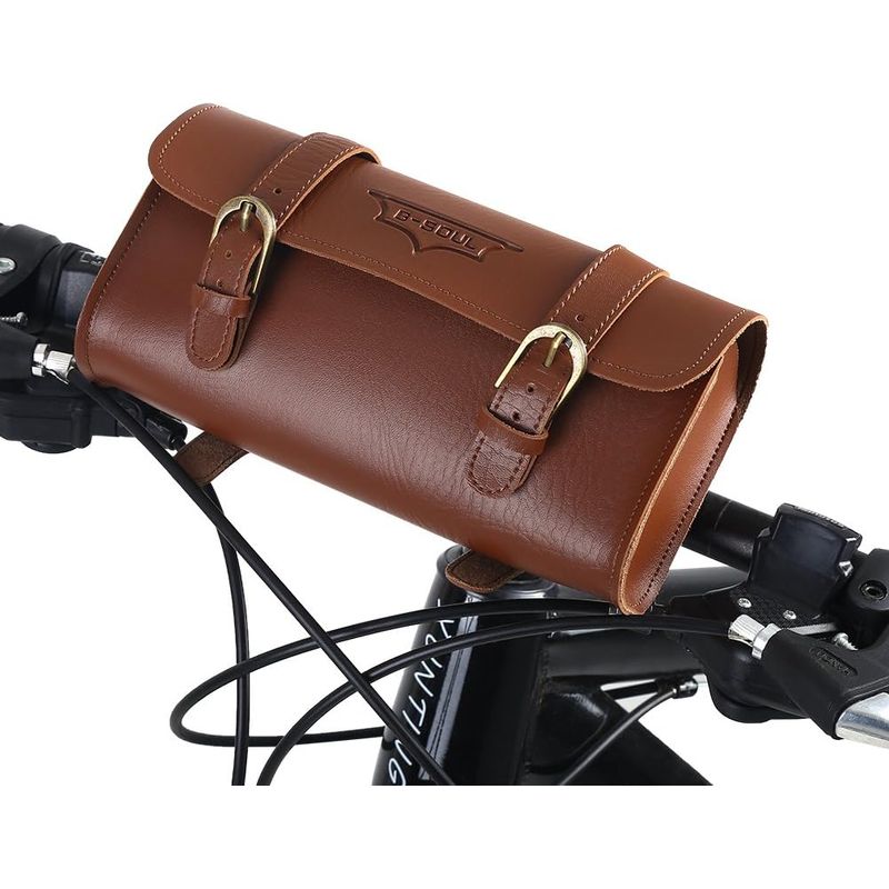 B-soul Fahrradtasche, Retro-pu-leder, Mountainbike, Rennrad, Outdoor-radfahren, Zubehör, Wasserdichte Aufbewahrung, Fahrradausrüstung
