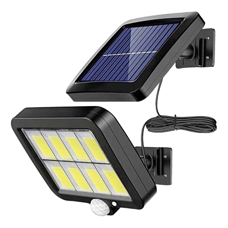 Solar-wandleuchte Für Den Außenbereich, 120 Leds, Wasserdicht (ip65), Abnehmbare Solar-verandaleuchte, Ca. 5 Meter Langes Stromkabel