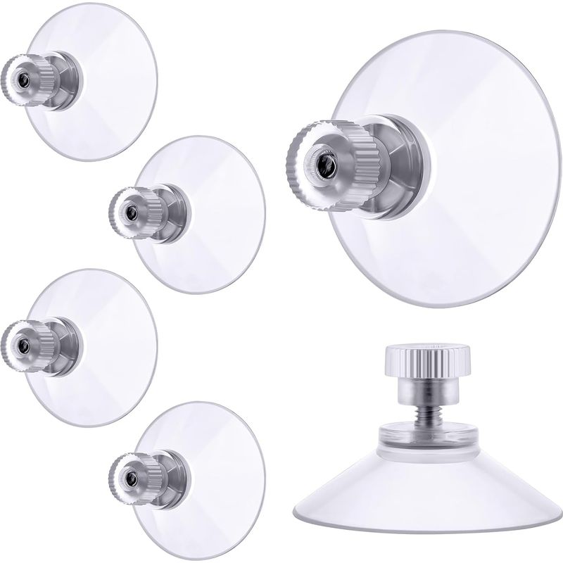 Schraubsaugnäpfe, 10 Stück, 32 Mm Transparente Saugnäpfe Mit Gewinde, Extra Starke Pvc-kunststoff-saugnäpfe Zur Vorhangaufhängung, Isolierend, Für Camping
