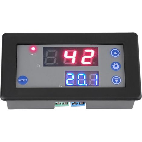 Bravix Module De Relais De Temporisation 12v Minuterie De Cycle Double Affichage Led Numérique