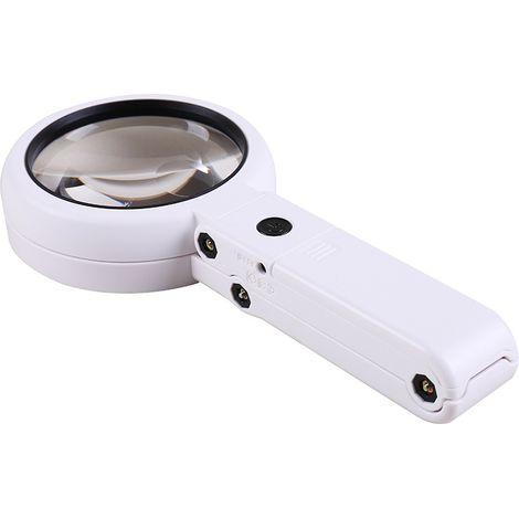 Bravix Loupe Eclairante, Loupe À Main Sur Pied 10x 30x Avec Lumière 18 Led, Lampe Loupe À Intensité Variable