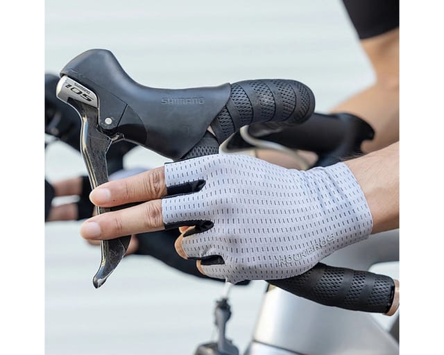 Rockbros Breathable Short Finger Cycling Gloves Size: XL - Gray