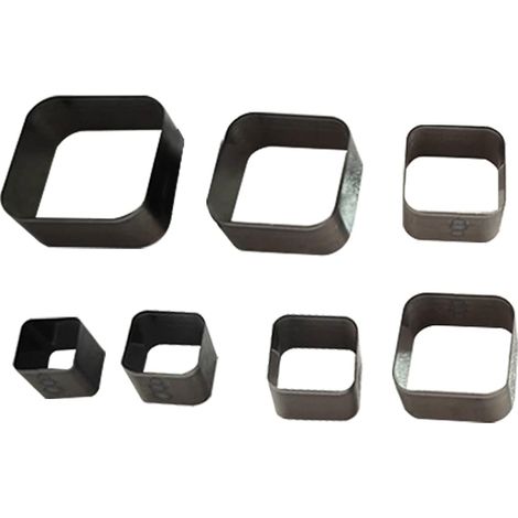 Bravix Lot De 7 Perforatrices Carrées Pour Cuir - 7 Tailles - 20/25/30/35/40/45/50 Mm