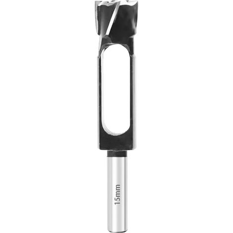 Bravix Foret À Tenon Profond Pour Travaux De Menuiserie 8, 10, 12, 15, 20, 25, 30, 35 Et 40 Mm - Coupe-goujons - Coupe-tenon - Foret À Liège - Coupe-cheville Profond (15 Mm)