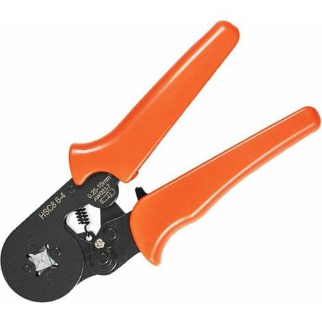 Bravix Pince À Sertir Hsc8 6-4 Pince À Sertir Tubulaire Ve Auto-ajustable Terminal De Presse À Froid En Forme D'Aiguille 0,25-10 Mm Quatre Côtés