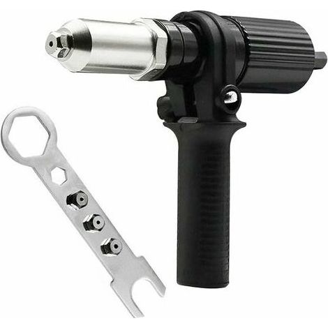 Adaptateur De Pistolet À Rivets Électrique Connecteur De Tête De Bloc Outil Professionnel Perceuse À Joint D'Écrou Riveteuse Accessoire D'Insertion De Rivet Pour Perceuse Visseuse Sans Fil