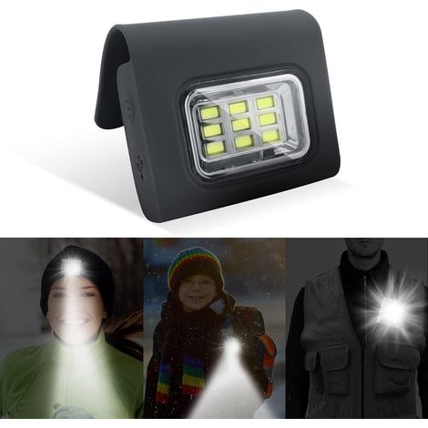 Bravix Lampe Frontale Led À Clip Magnétique Puissante Rechargeable Par Usb - Étanche - Pour Le Jogging, La Course À Pied, La Randonnée - Pour Homme, Femme Et Enfant