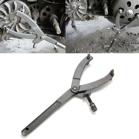 Bravix Clé D'Embrayage Outil, Outil D'Embrayage De Moto Universel Pour Moto/scooter, Clé D'Embrayage A Un Design En Forme De Y, Clé À Volant De Type Y Avec Ouverture Réglable (longueur: 30cm)