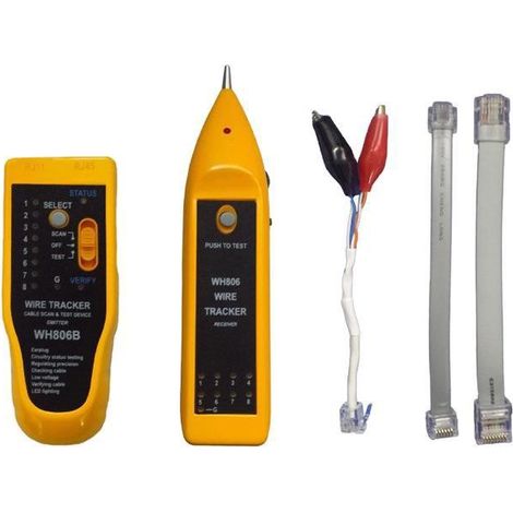 Bravix Testeur De Câble Electrique Détecteur De Câble, Détecteur De Câble Réseau Ethernet,émetteur : 1254929mm Récepteur : 1753824mm