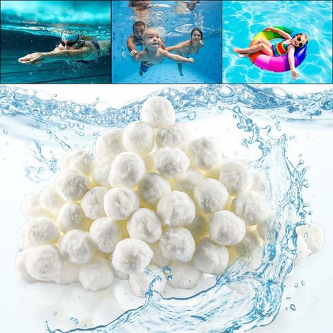 Bravix Boules De Filtre De Piscine, Balles Filtrantes, Balles Filtrantes Réutilisables, Balles Filtrantes Piscine, Matériel De Nettoyage Piscine Balles Pour Filtres À Sable, Filtration De L'Eau (700g)