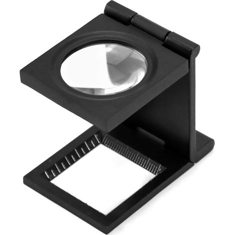 Bravix Loupe De Table Compte-fils, Pliable Compteur De Fils En Métal, Grossissement De 10x, Loupe De Lecture Pour Travail, Bureau Maison, Réparation, Hobby, Artisanat, Journaux