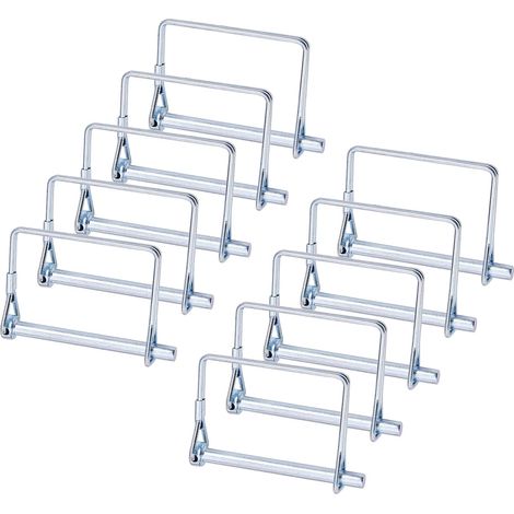 Bravix 10 Pack Goupille De Blocage D'Arbre , 5/16 Pouces Pto Goupille De Verrouillage Avec Retenue De Fil Carré Pour Jardin De Pelouse De Remorques De Ferme