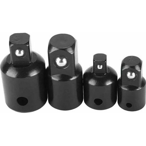 Bravix 4pcs Jeu D'Augmentateurs Et Réducteurs Adaptateur À Cliquet Adaptateurs Réducteurs Pour Douilles Et Embouts 1/2" 1/4" 3/8