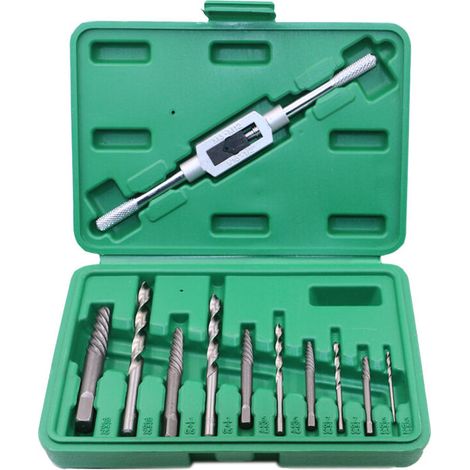 Bravix Coffret De 11pcs Extracteurs De Vis, Goujons, Boulons Cassés Endommagés M3-m12 Avec Forets