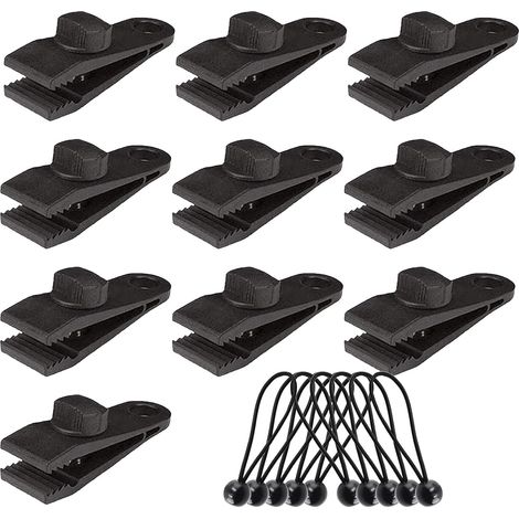 10 Sets Clip Bache Clip De Bâche Auvents Clip Pince À Bâche Pince Pour Tente Tendeurs Élastiques Accessoires Pour Activités Camping Canopy