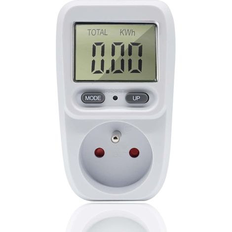 Wattmetre Prise, Mesure Consommation Electrique, Prise Compteurs D'Énergie, Compteur Electrique Consommation Economiseur D Electricite 3680w 16a (1 Pack)