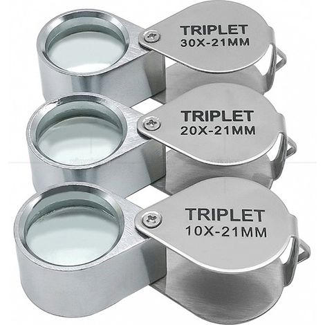 Bravix Loupe De Bijoutier - Loupe De Poche 10x/20x/30x - Loupe De Bijoutier - Avec Étui - Pour La Science, La Lecture De Livres, Les Journaux, Les Insectes, Les Loisirs D'Observation 422518mm