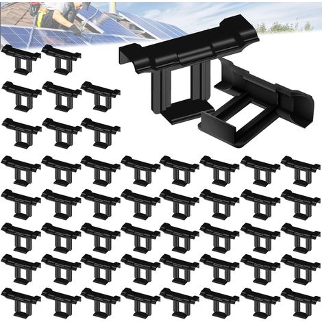 Bravix Lot De 50 Clips De Drainage De L'Eau Pour Panneau Solaire : Clips De Nettoyage Pour Panneau Solaire, Clips De Drainage 40 Mm, Clip D'Élimination Des Boues