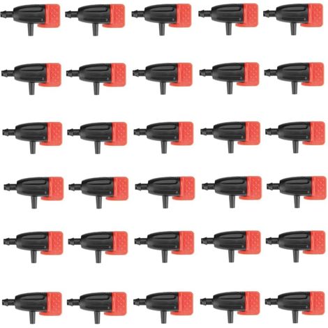 Bravix 30 Pièces 4 / 7mm Arroseurs Goutteurs D'Irrigation, Micro-arroseurs D'Irrigation Goutte À Goutte Irrigation De Jardin Réglable Micro Système D'Irrigation Goutte À Goutte Ensemble D'Irrigation