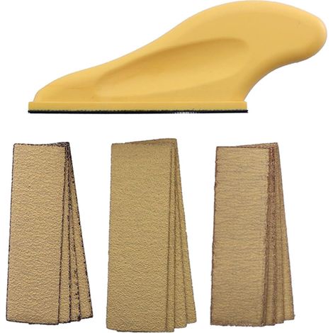 Bravix Micro Outils De Ponçage Pour Petits Projets, Mini Ponceuse À Poignée Et Papier De Verre Pour Travaux Manuels, Finition Du Bois