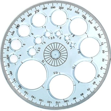 Bravix Règle Géométrique Multifonction, Règle Universelle Pour Dessin Multifonction, Outil De Mesure Du Modèle De Dessin Géométrique