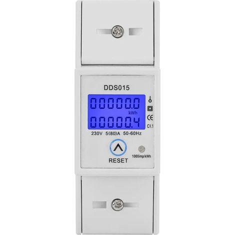 Bravix 1 Pièce 5-80a 230v 50hz Compteur D'Énergie Monophasé Rétro-éclairage Lcd, Compteur D'Énergie À Montage Sur Rail Din Dds015, Compteur D'Énergie Watt