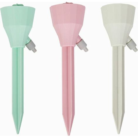 Bravix Lot De 9 Systèmes D'Arrosage Automatique Pour Plantes En Pot, Arrosage Des Fleurs, Système D'Arrosage Réglable Pour Fleurs Ou Légumes ,vert 3pcs, Rose 3pcs, Blanc 3pcs,518cm