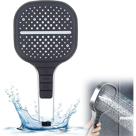Bravix Pommeau De Douche Universel À Économie D'Eau 7 Types De Jet (argent)