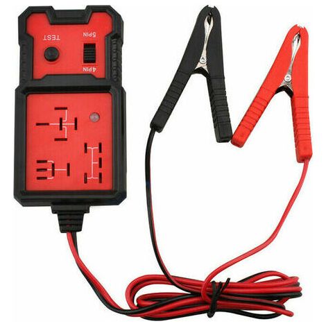 Bravix Testeur De Relais De Voiture, Outil De Diagnostic De Relais De Voiture, Testeur De Relais Électronique 12 V, Vérificateur De Batterie De Voiture Avec Clips