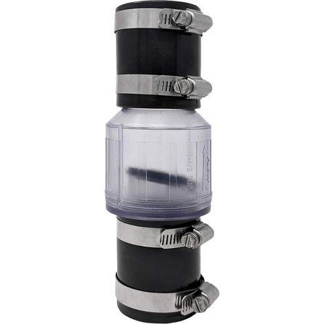 Bravix Clapet Anti-retour Silencieux, Clapet Anti-retour Silencieux À Ressort Pour Empêcher Le Refoulement Des Eaux Usées Avec Pince