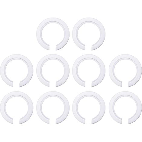 Bravix Lot De 10 Bagues De Conversion En Plastique Pour Abat-jour E27 Vers E14/b22, Rondelle Réductrice D'Abat-jour E27, 42 Mm À 29 Mm Avec Anneau De Fixation Duplex, Blanc