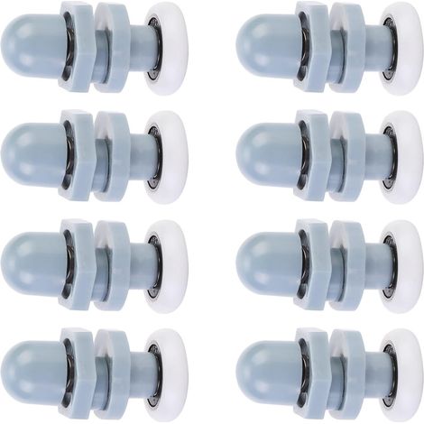 Bravix 8 Single Porte De Douche Coureurs,coulissant Rouleaux Piste Roue De Porte Pour Salle De Bains Porte En Verre,pour Remplacement De Douche Coulissante Verre Porte Coureurs Rouleaux Gris(20mm)