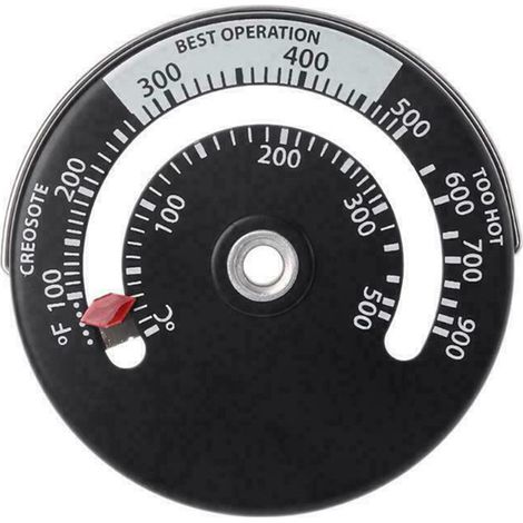 Bravix Thermomètre De Poêle Magnétique Thermomètre De Tuyau De Poêle À Feu Pour Le Compteur De Température Pour Tuyau De Cheminée En Bois Rond Four (1)