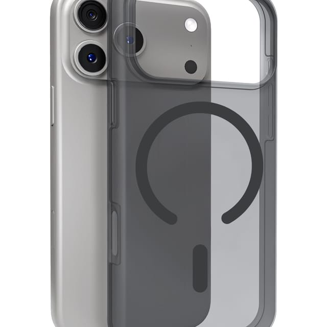 Puro Daylight Magsafe Compatible Silicone Case for iPhone 17 Pro - Translucent Black