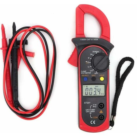 Bravix St201 Pince Multimètre Numérique Automatique Dc/ac Pince Multimètre Testeur De Diode De Résistance De Tension (red),7.521cm