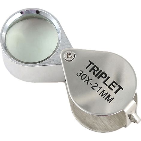 Bravix Loupe Bijoutier - Loupe Grossissante Verre 30 X 21 Mm Bijoux Antiquités Lentille Oculaire - 30x Loupe De Poche - Pliable En Verre - Loupe Botaniste