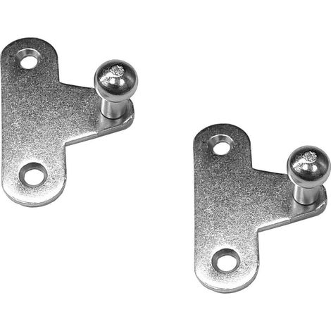 Bravix 2x Rotule Pour Vérin De Meuble Compas Support Pivot Connecteur Métal Placage Au Nickel Attache Rapide Porte Rabattable Placard Cuisine