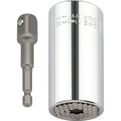 Bravix 11-32mm Douille Multifonctionnelle Avec Barre D'Extention Adaptateur