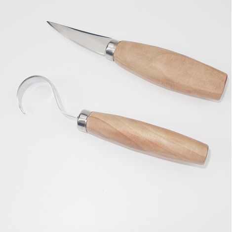 Bravix 2pièces Couteau Sculpture Bois, Couteau Croche Bois Outils De Sculpture Bois Avec Manche En Bois