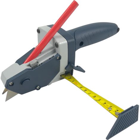 Bravix Coupe-plaque De Plâtre Multifonction - Outil De Coupe/traceur Rond/droit Précis Avec Mètre Ruban, Pour Cloisons Sèches/plaques De Plâtre/outils À Main Pour Le Travail Du Bois